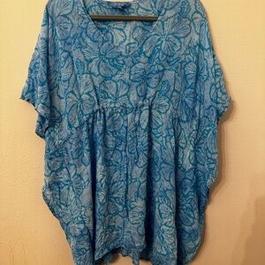 Blue Floral swim cover